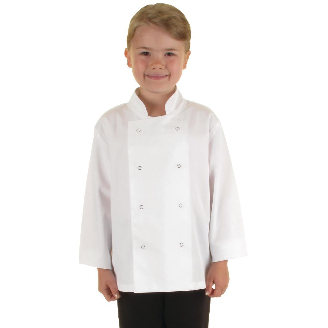 Whites Childrens Unisex Chef Jacket White L - B125  - 1