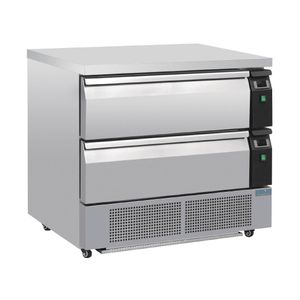 Polar U-Series Double Drawer Counter Fridge Freezer 4xGN - DA996  - 1