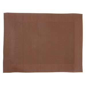 Woven PVC Brown Table Mat (Pack of 4) - GG044  - 1