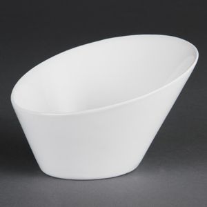 Olympia Whiteware Oval Sloping Bowls 176(W)x203(L)mm (Pack of 3) - CB080  - 1