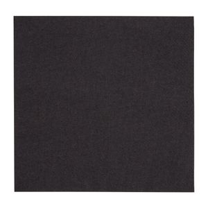 Fiesta Recyclable Lunch Napkin Black 33x33cm 2ply 1/4 Fold (Pack of 2000) - FE225  - 1