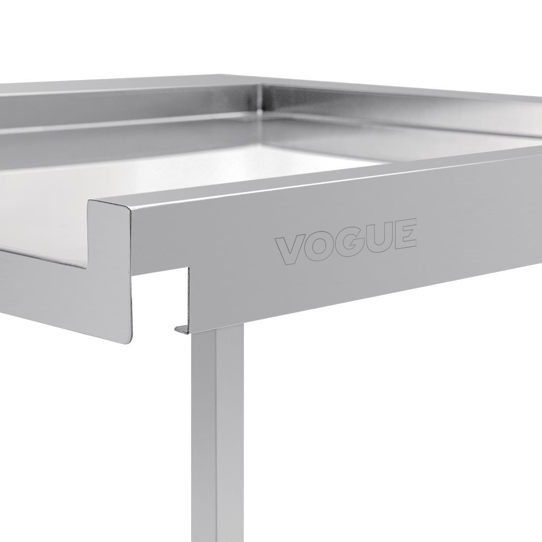 Vogue Pass Through Dishwash Table Left 600mm - GJ533  - 2