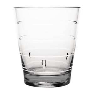Olympia Kristallon Polycarbonate Ringed Tumbler Clear 285ml (Pack of 6) - DC920  - 1