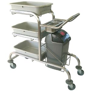 Craven 3 Tier Epoxy Coated Bussing Trolley - DL454  - 1