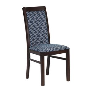 Brooklyn Padded Back Dark Walnut Dining Chair with Black Diamond Padded Seat and Back (Pack of 2) - FT413  - 1