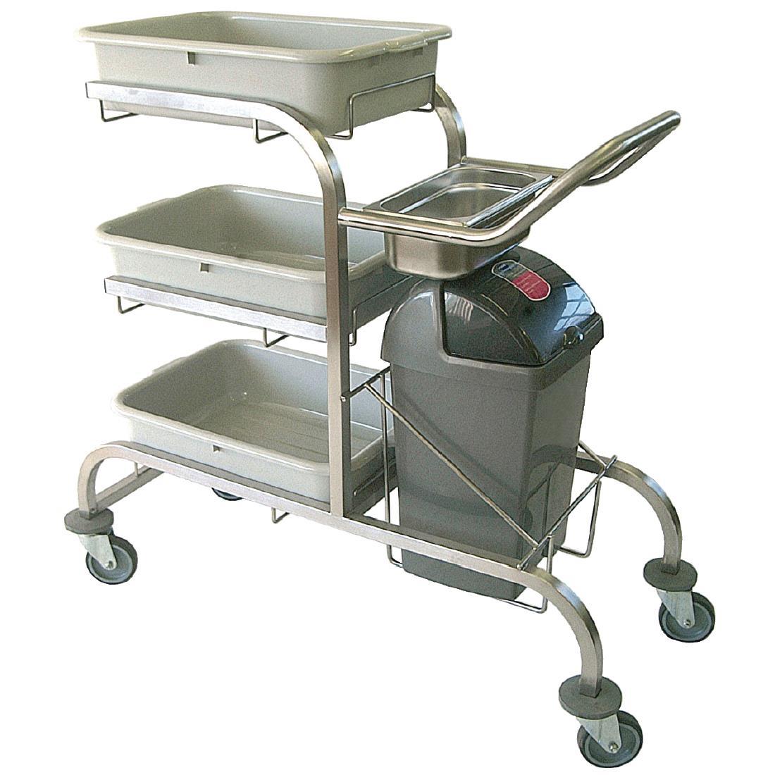 Craven 3 Tier Stainless Steel Bussing Trolley - DL455  - 1