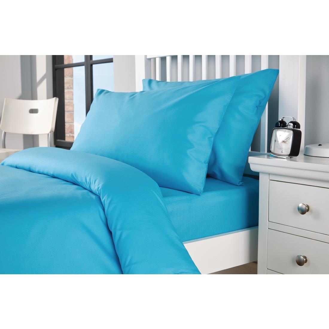 Mitre Essentials Spectrum Housewife Pillowcase Turquoise (Pack of 2) - HB677  - 1