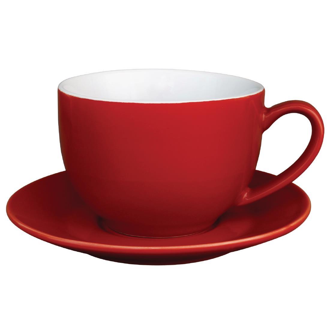 Olympia Cafe Saucers Red 158mm (Pack of 12) - GL047  - 2