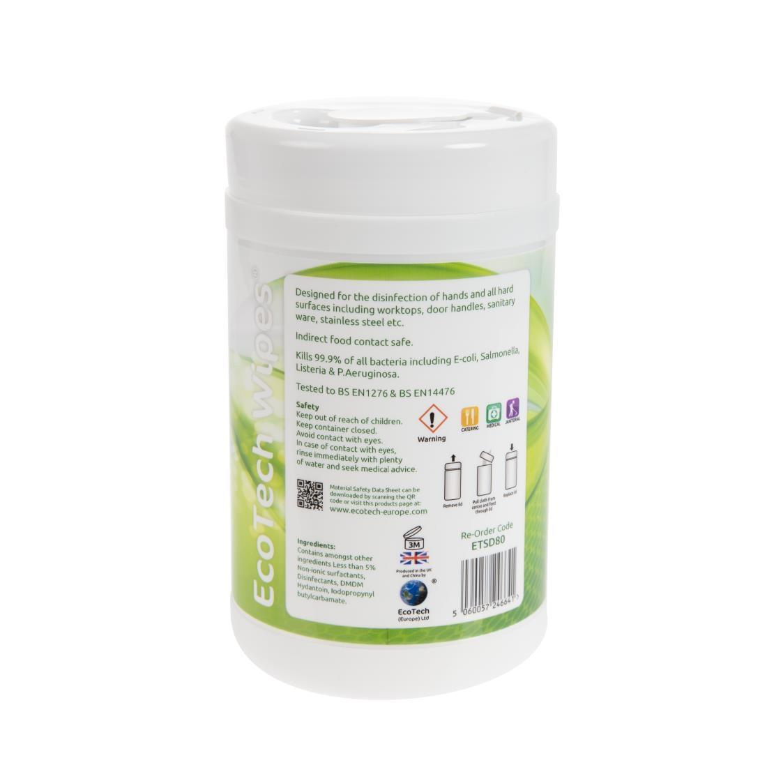 EcoTech Surface Disinfectant Wipes (Tub 80) - FN852  - 6