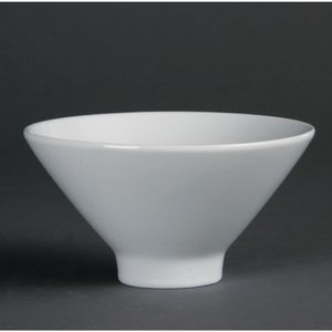 Olympia Whiteware Fluted Bowls 141mm (Pack of 4) - CB697  - 1