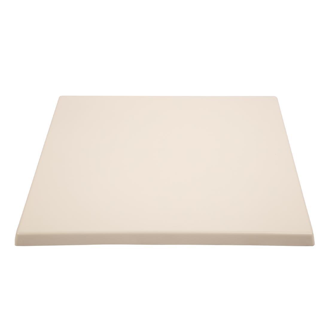 Bolero Pre-drilled Square Table Top White 600mm - GG637  - 2