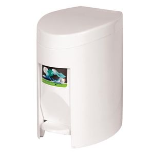 Rubbermaid Vanity Pedal Bin with Liner White 6Ltr - DF390  - 1