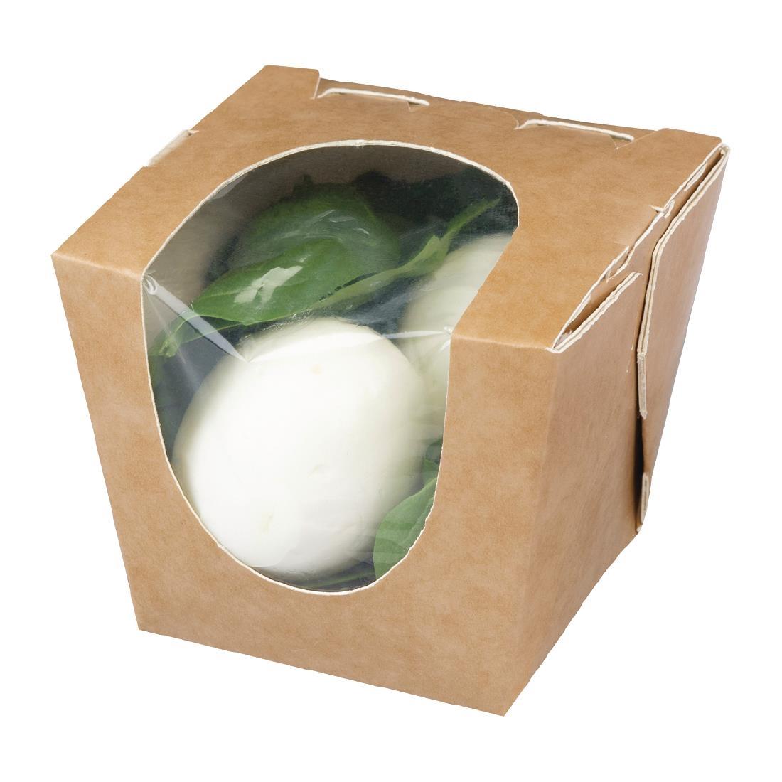 Colpac Zest Compostable Kraft Deli Boxes 250ml / 8oz (Pack of 500) - FP583  - 2