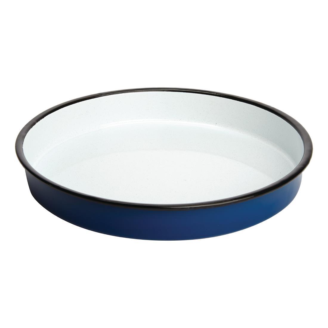 Olympia Enamelled Steel Round Service Tray 320mm - GM240  - 3