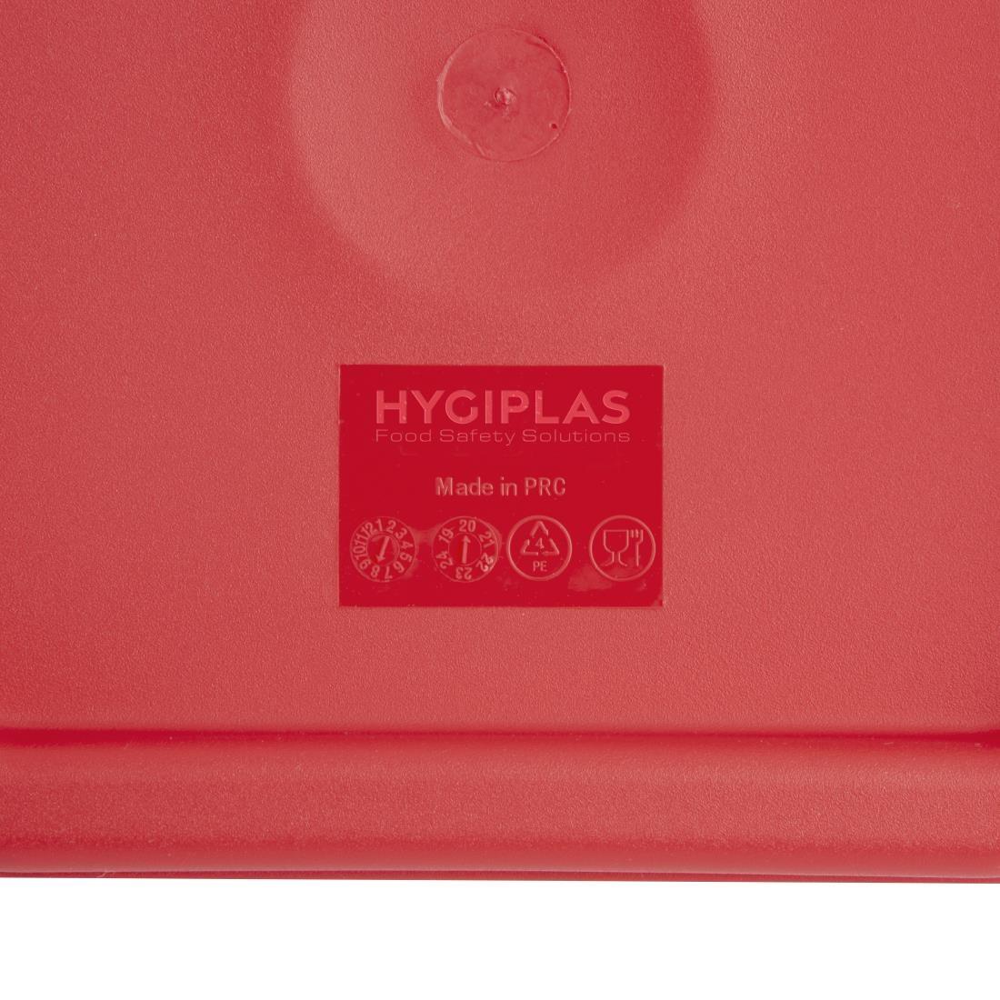 Hygiplas Square Food Storage Container Lid Red Large - CF042  - 3