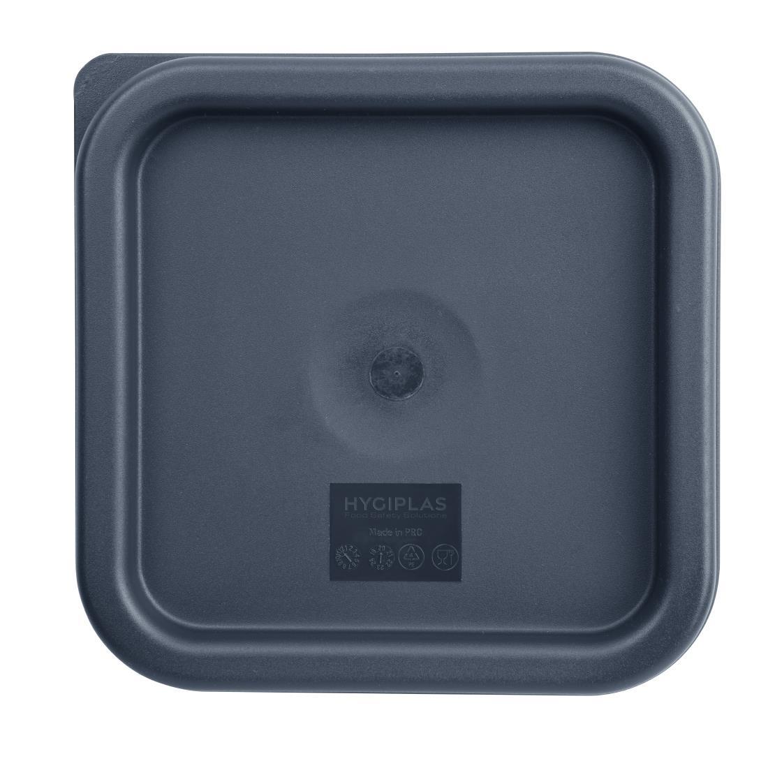 Hygiplas Square Food Storage Container Lid Blue Small - CF043  - 1