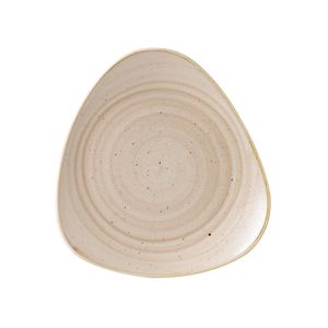 Churchill Stonecast Triangle Plate Nutmeg Cream 311mm (Pack of 6) - GR939  - 1