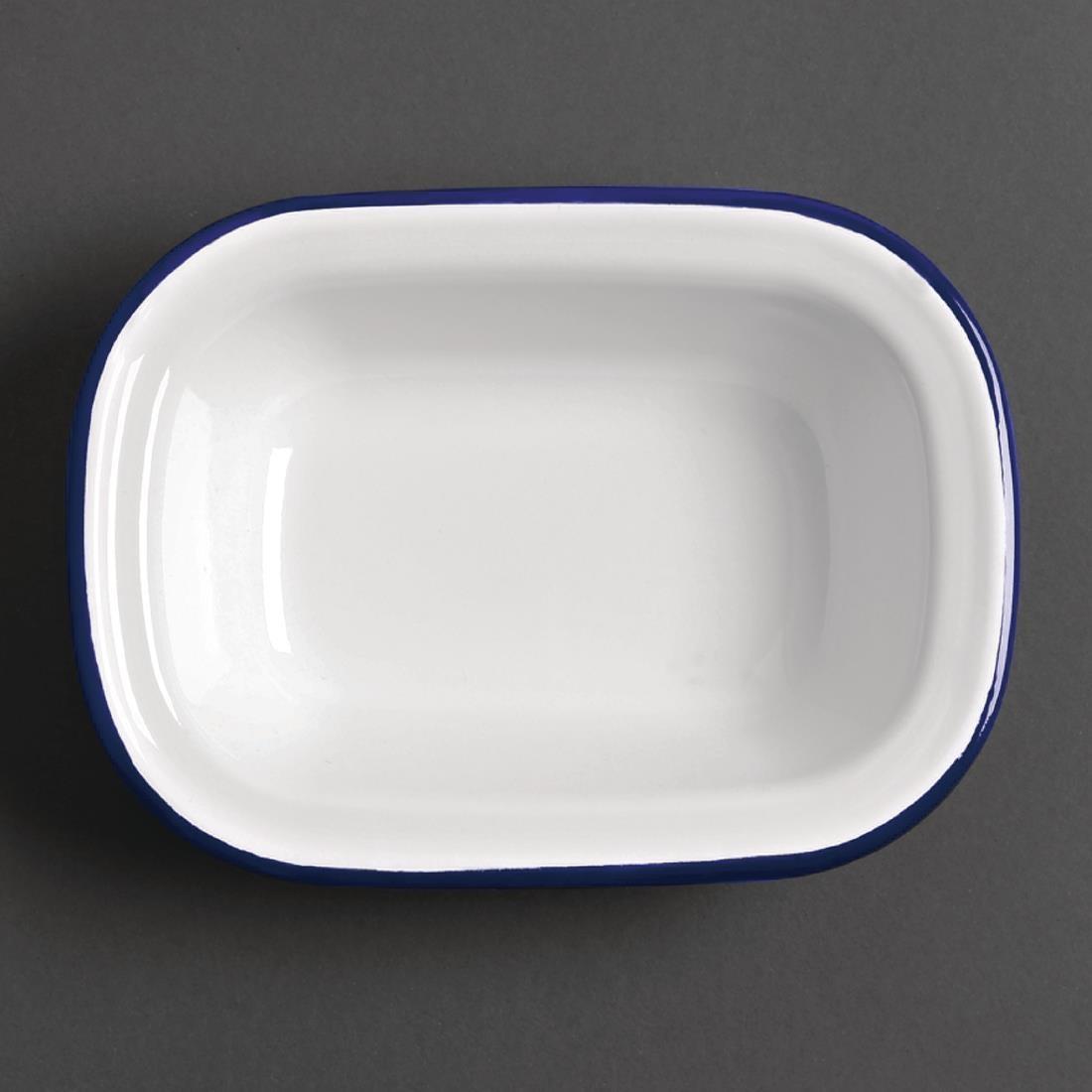 Olympia Enamel Pie Dishes Rectangular 180 x 135mm (Pack of 6) - GM511  - 2