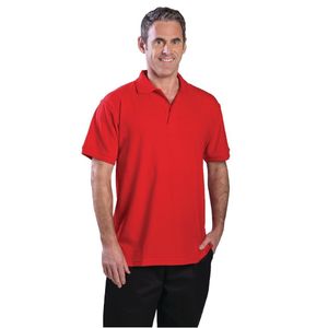 Unisex Polo Shirt Red M - A762-M  - 1
