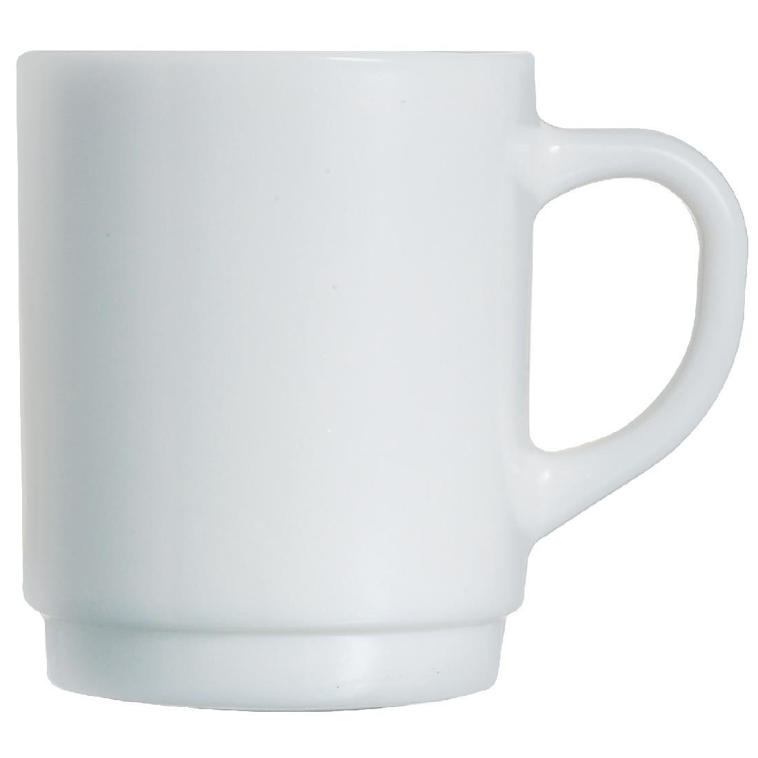Arcoroc Opal Stackable Mugs 290ml (Pack of 6) - DP076  - 1