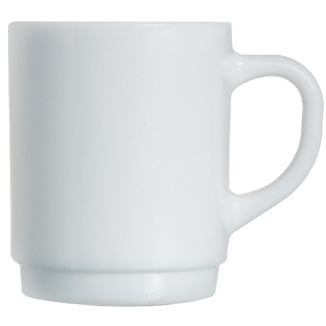 Arcoroc Opal Stackable Mugs 250ml (Pack of 6) - DP077  - 1