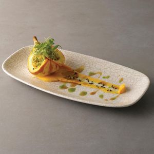 Churchill Breccia Oblong Chef Plate Agate Grey 189 x 355mm (Pack of 6) - DB144  - 2