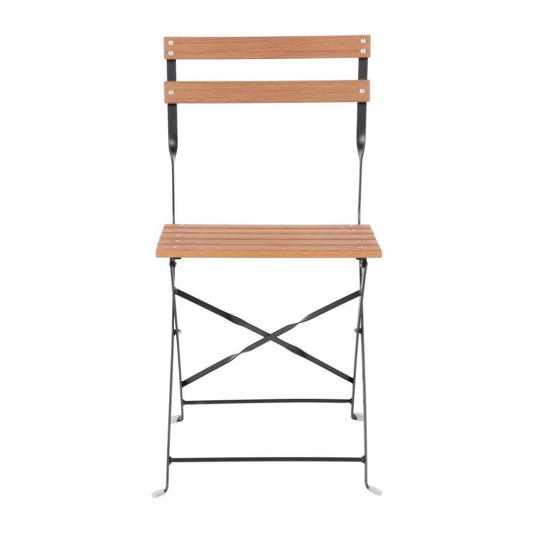 GJ766 - Bolero Faux Wood Bistro Chair (Pack 2) - GJ766  - 3