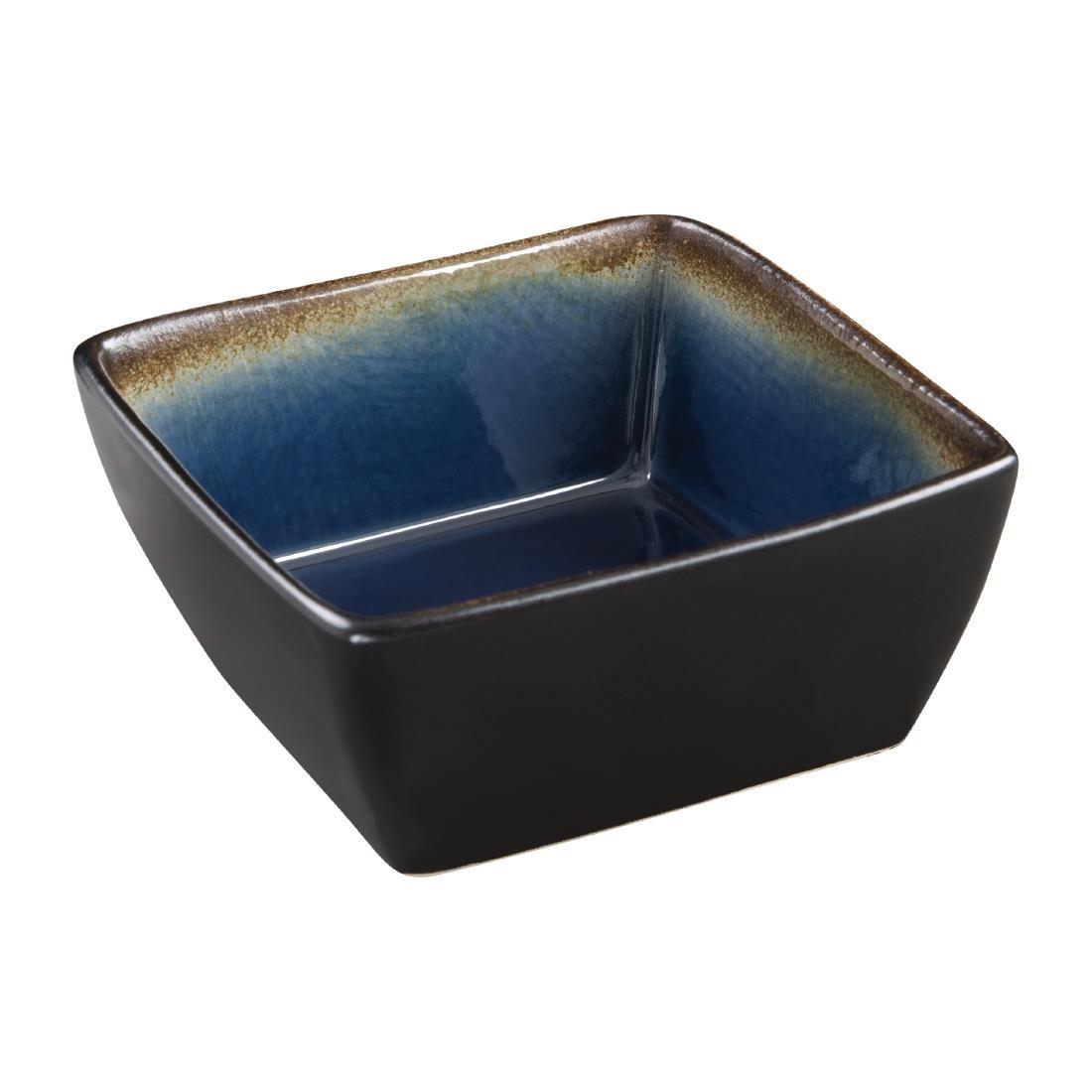 Olympia Nomi Square Bowl Blue 110mm (Pack of 6) - HC337  - 2