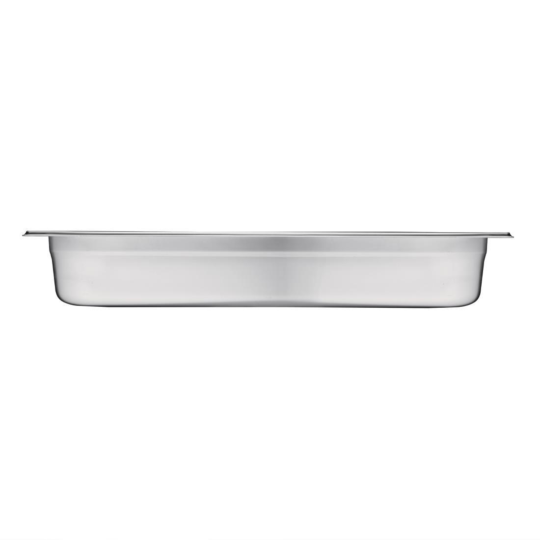 Vogue Stainless Steel 2/1 Gastronorm Pan 100mm - K804  - 3