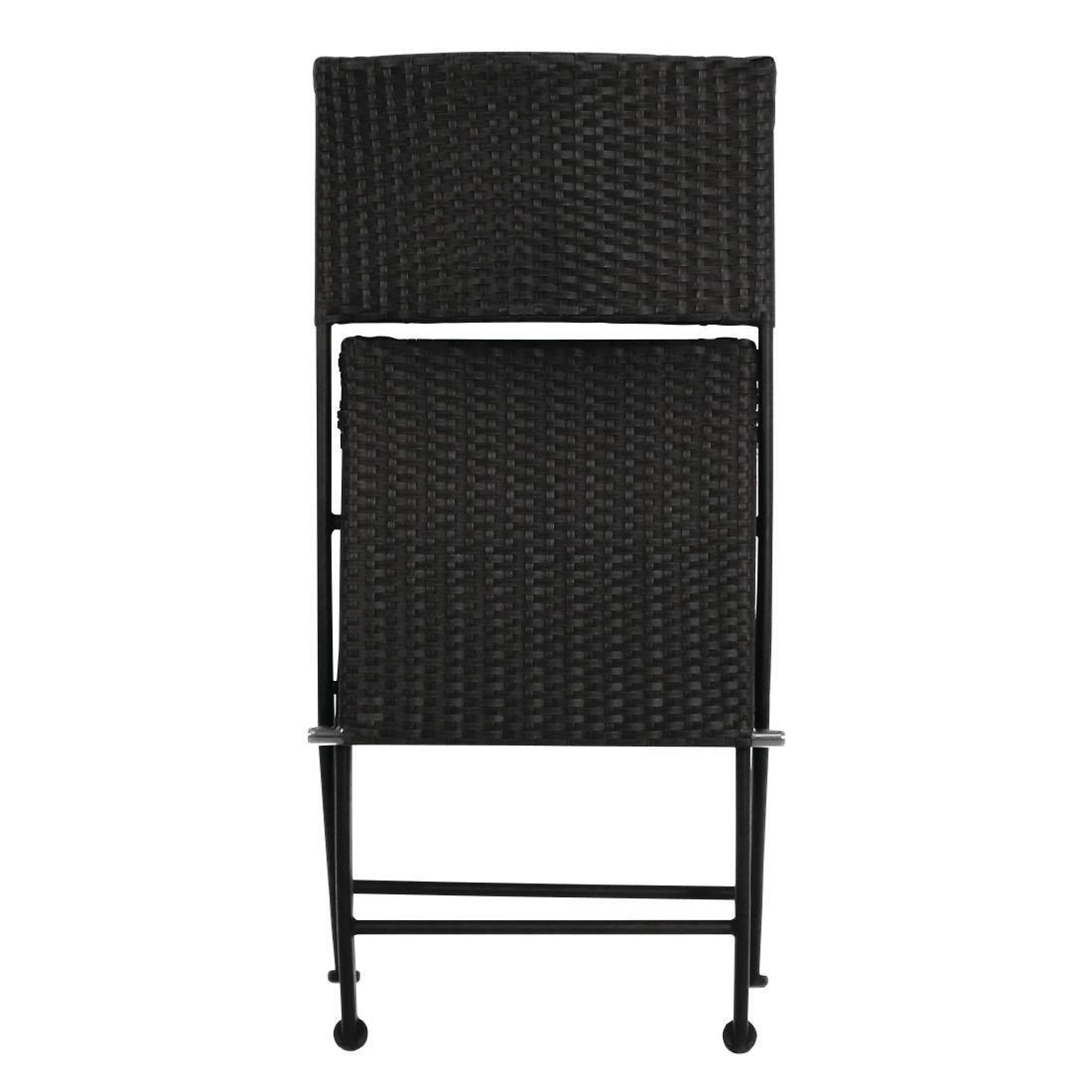 Bolero PE Wicker Folding Chair Set (Pack of 2) - GL303  - 4