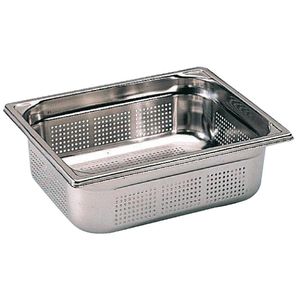 Matfer Bourgeat Stainless Steel Perforated 1/2 Gastronorm Pan 100mm - K145  - 1