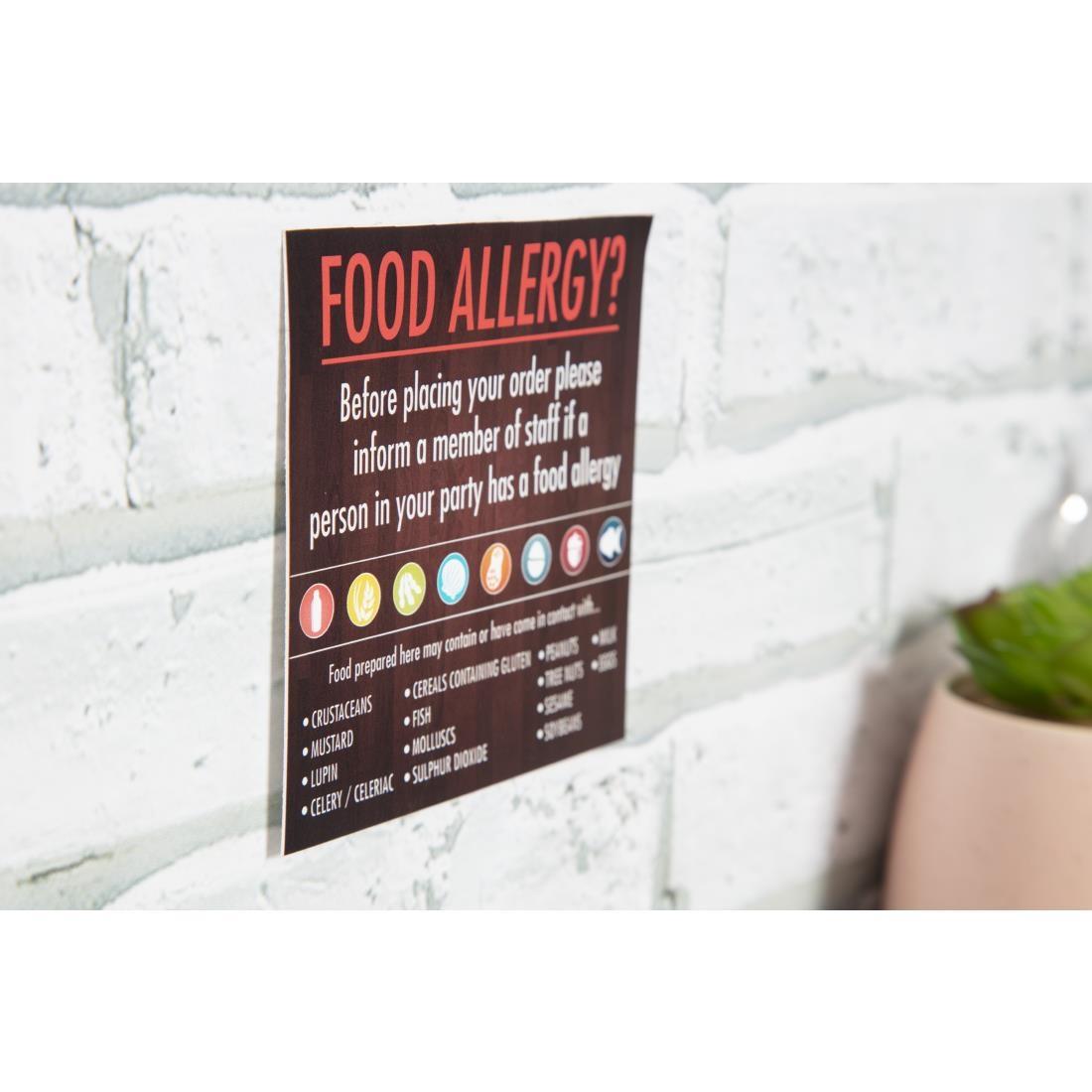 Food Allergen Window and Wall Stickers (Pack of 8) - GM818  - 3