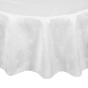 Mitre Luxury Luxor Round Tablecloth White 2300mm - GW452  - 1
