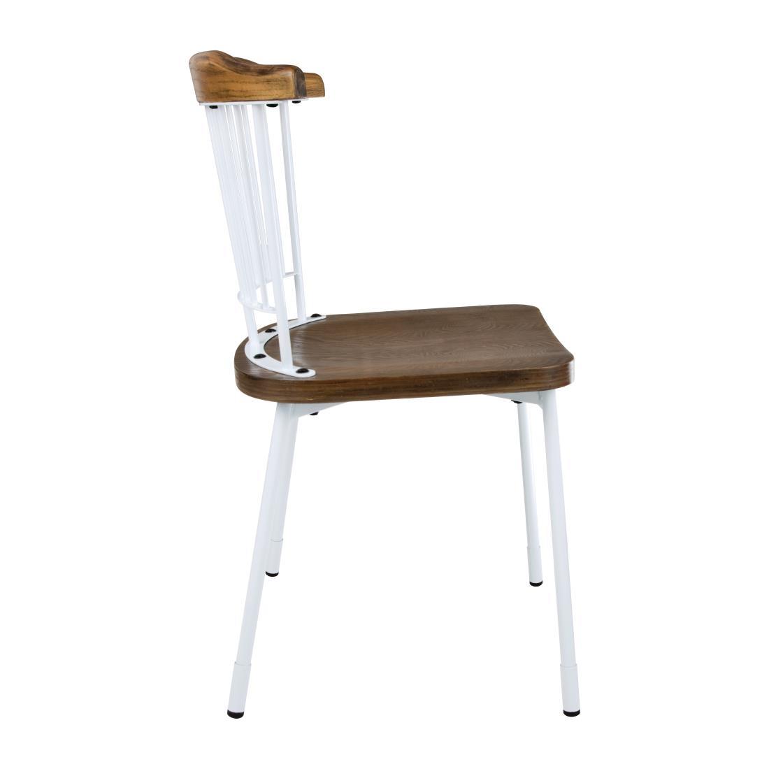 Bolero Scandi Side Chairs White (Pack of 2) - FB870  - 2