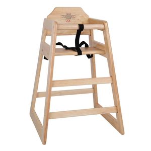 Bolero Wooden Highchair Natural Finish - DL900  - 1