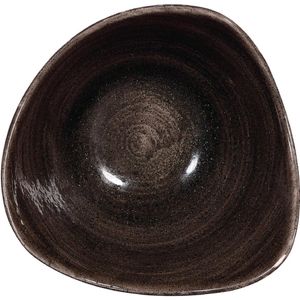 Churchill Stonecast Patina Triangular Bowls Black 153mm (Pack of 12) - DR657  - 1