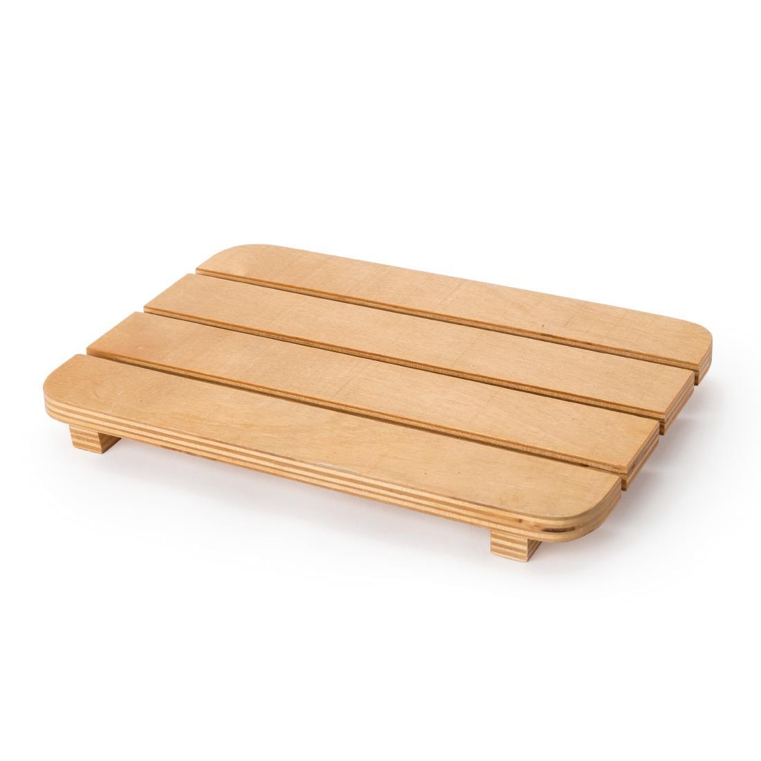 Bolero Wooden Slatted Amenities Tray 180mm (Single) - GR388  - 2