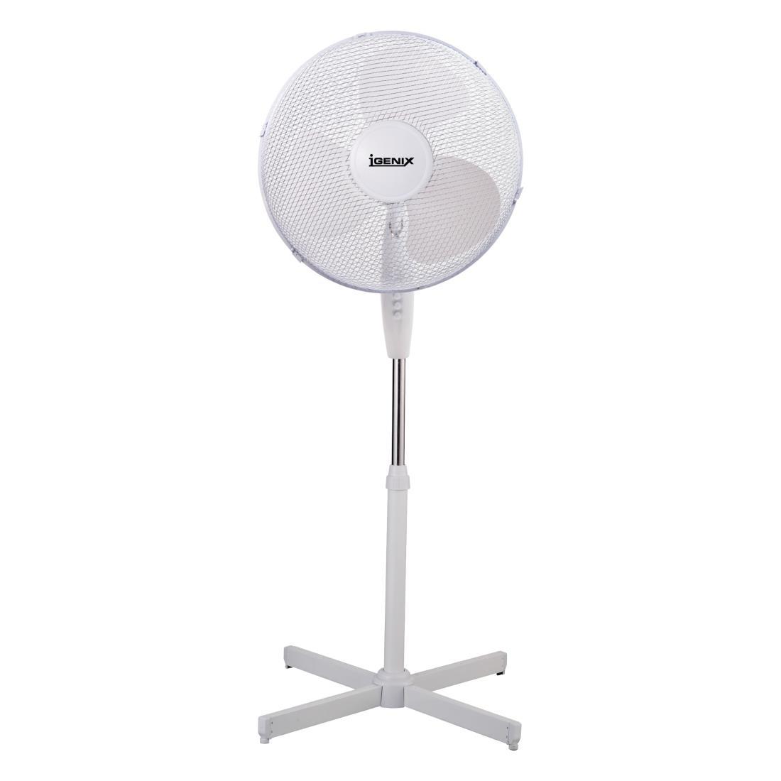 Igenix 16" Oscillating White Stand Fan - GR389  - 1