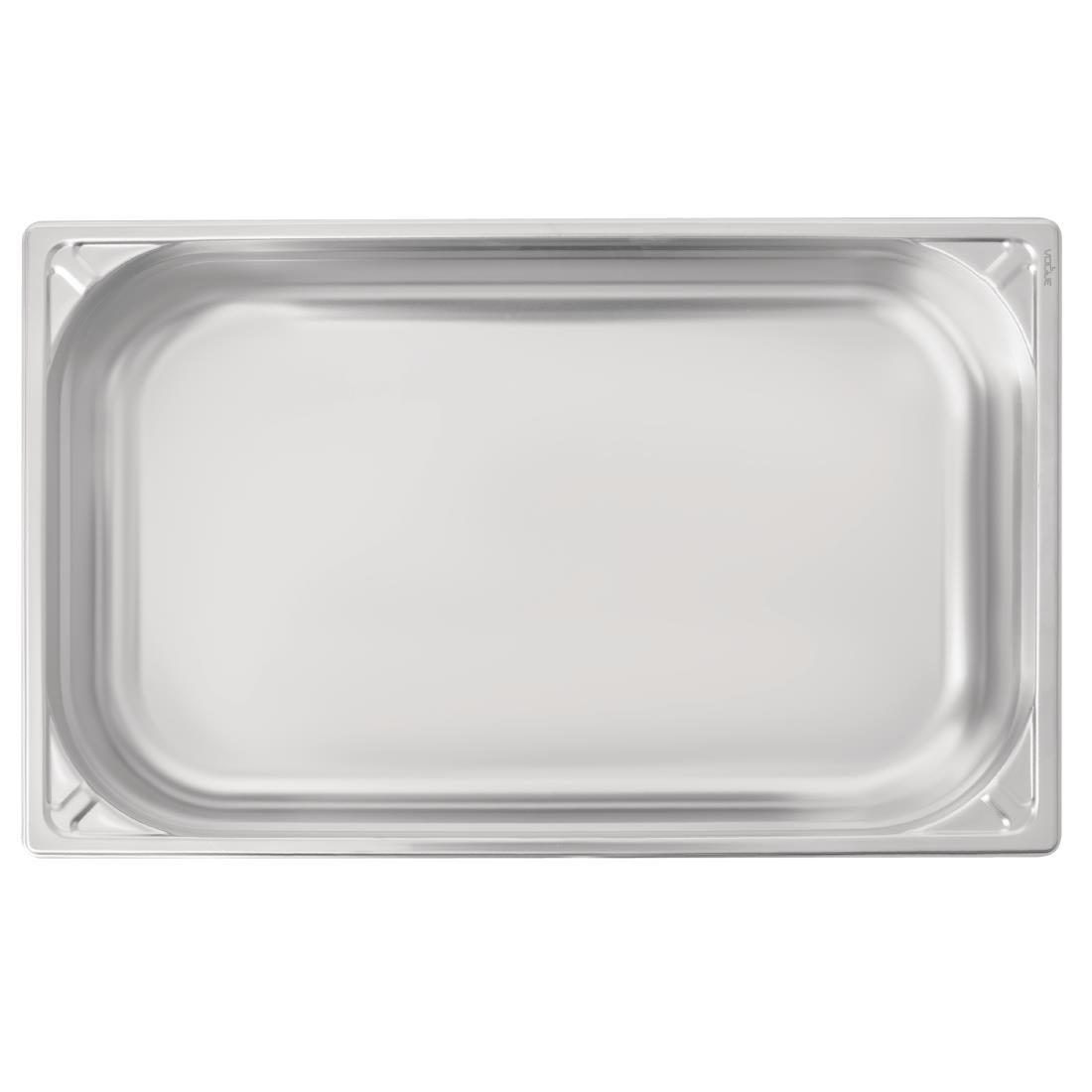 Vogue Heavy Duty Stainless Steel 1/1 Gastronorm Pan 100mm - DW434  - 4