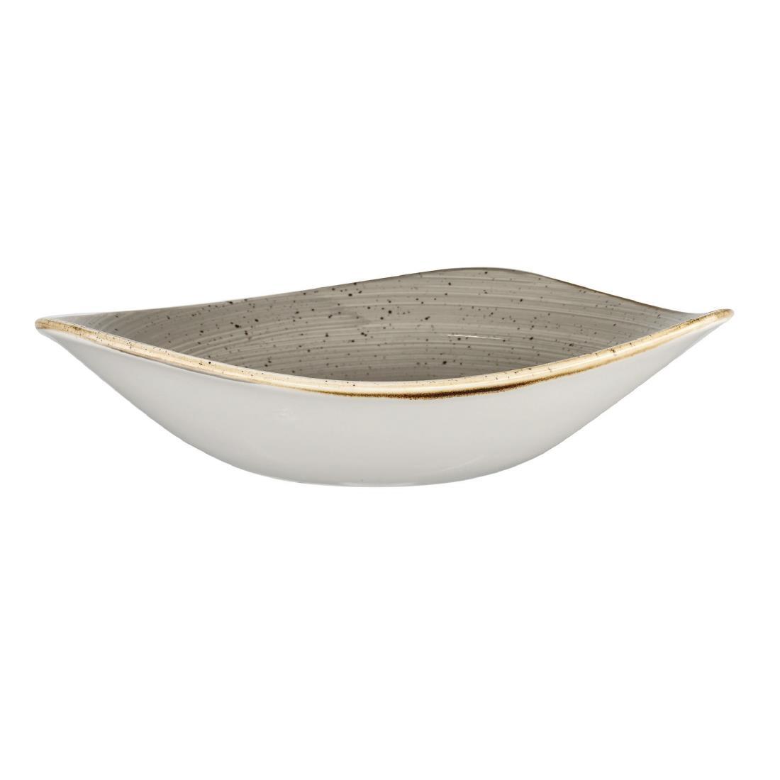 Churchill Stonecast Triangle Bowl Peppercorn Grey 250mm (Pack of 12) - DK560  - 3