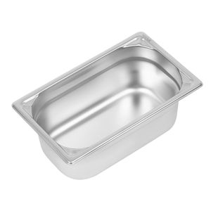 Vogue Heavy Duty Stainless Steel 1/4 Gastronorm Pan 100mm - DW447  - 1