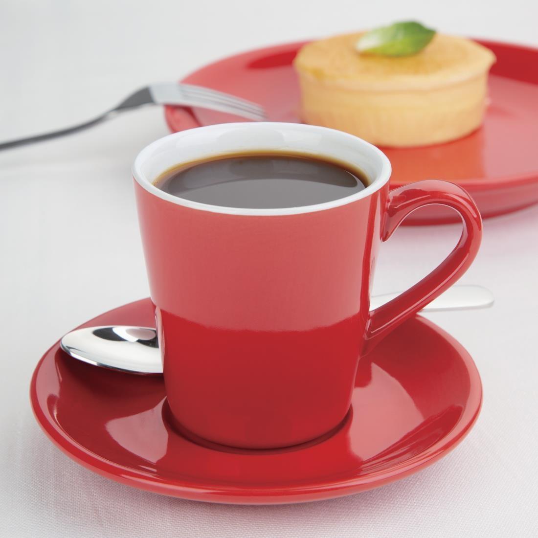 Olympia Cafe Flat White Cups Red 170ml (Pack of 12) - FF990  - 4