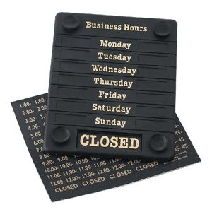 Beaumont Adjustable Opening Hours Display - DL226  - 1