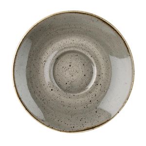Churchill Stonecast Round Cappuccino Saucers Peppercorn Grey 158mm - DK567  - 1