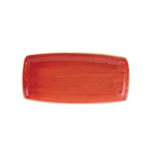 Churchill Stonecast Rectangular Plate Berry Red 295 x 150mm (Pack of 12) - DB070  - 1