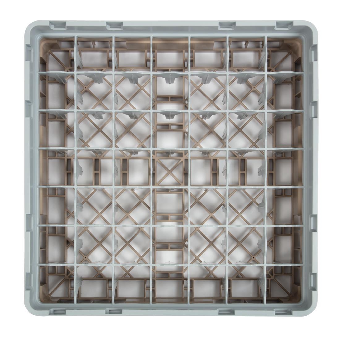 Cambro Camrack Beige 49 Compartments Max Glass Height 92mm - DW561  - 4
