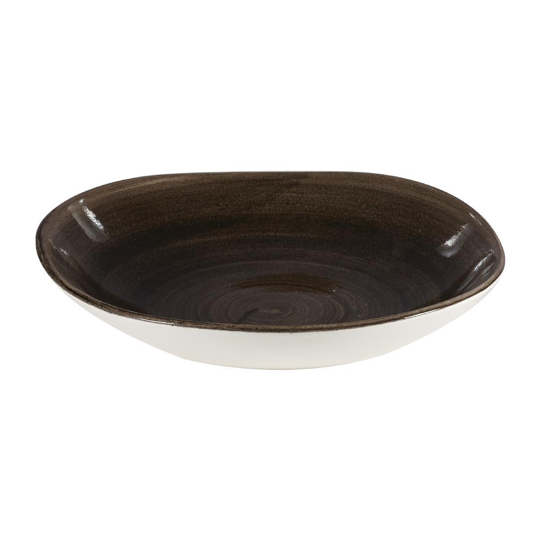 Churchill Stonecast Patina Round Trace Bowls Iron Black 253mm (Pack of 12) - DY906  - 2