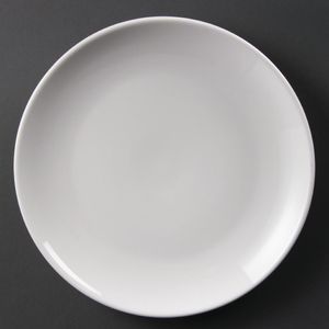 Olympia Whiteware Coupe Plates 250mm (Pack of 12) - U079  - 1