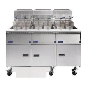 Pitco Triple Tank Natural Gas Solstice Fryer with Filter Drawer G14S/FD-FFF - FS129-N  - 1