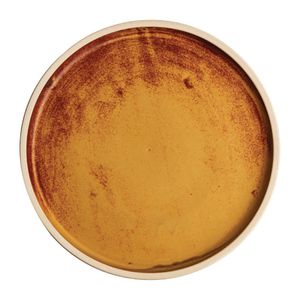 Olympia Canvas Flat Round Plate Sienna Rust 250mm (Pack of 6) - FA308  - 1